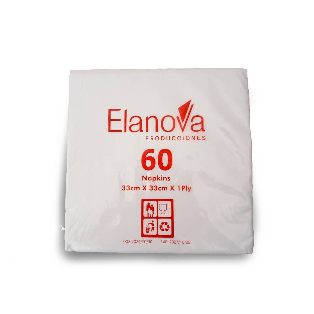Paquetes de servilletas 60 unidades